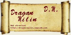 Dragan Milin vizit kartica
